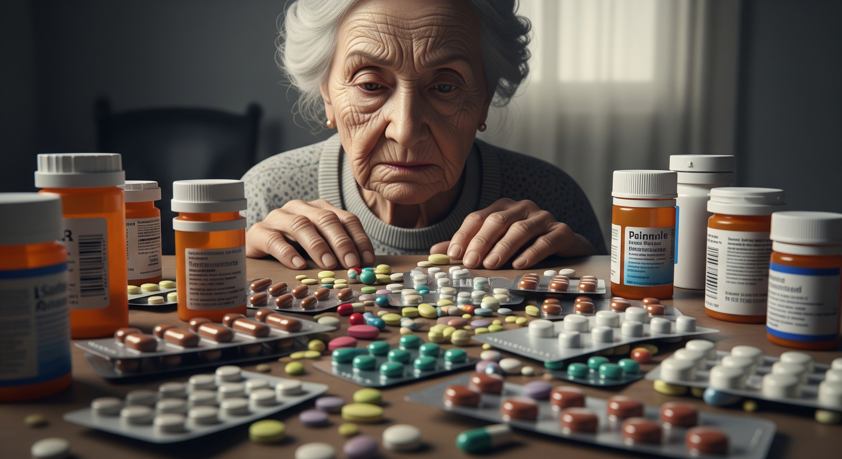 A clean interface of a medicine tracker app on a smartphone, showing a schedule of medications