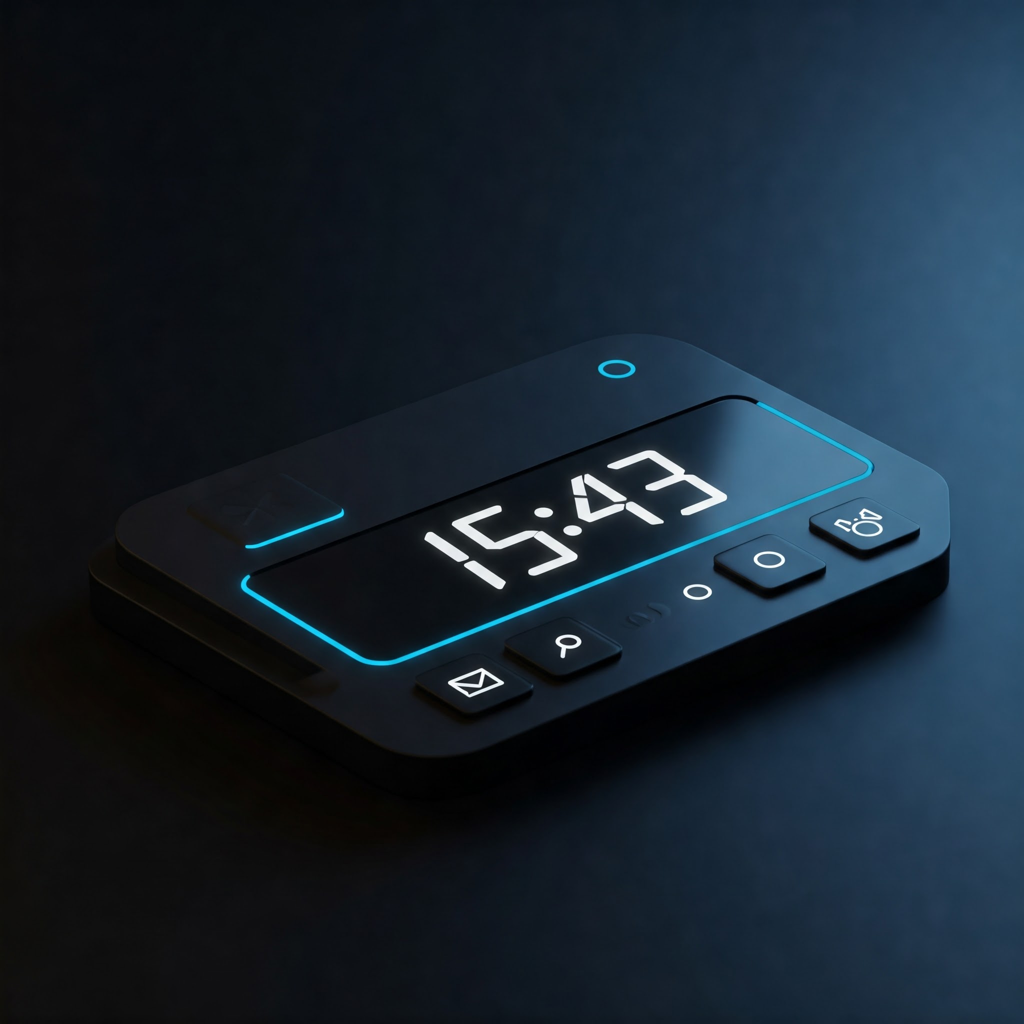 Sleek and minimalist modern timer interface displayed on a tablet or phone